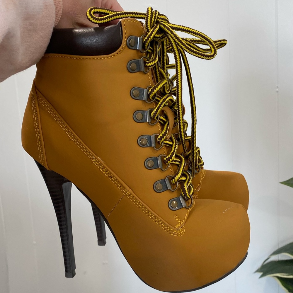 Timberland Inspired Heeled Booties